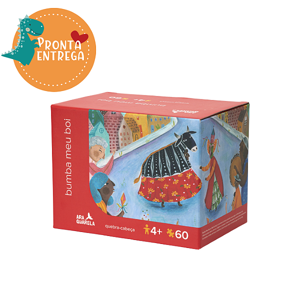 Brinquedo QUEBRA-CABEÇA 60 peças - BUMBA MEU BOI | ARAQUARELA