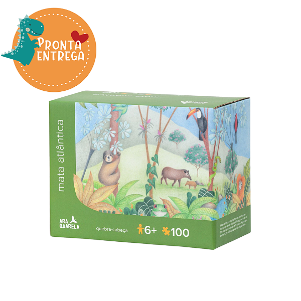Brinquedo QUEBRA-CABEÇA 100 peças - MATA ATLÂNTICA | ARAQUARELA