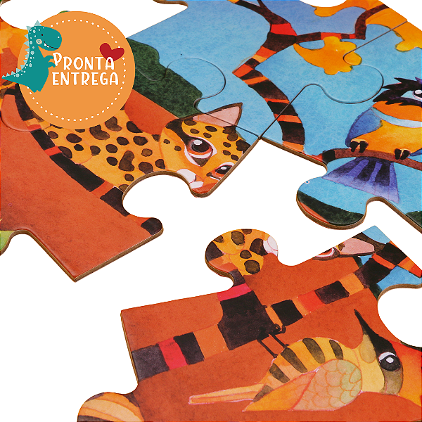 Brinquedo QUEBRA-CABEÇA GIGANTE 60 peças - CERRADO | ARAQUARELA