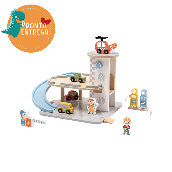 Brinquedo de Madeira - ESTACIONA & BRINCA - TOOKY TOY