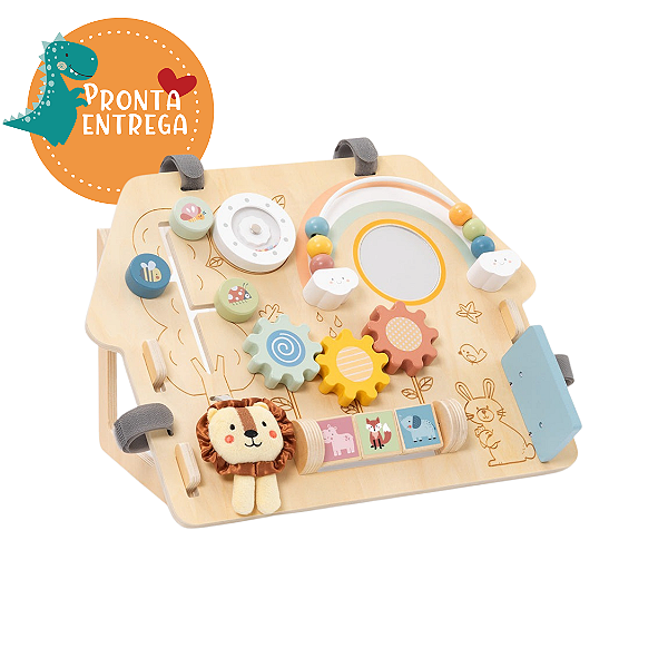 Brinquedo de Madeira - PAINEL DE ATIVIDADES BRINCA & APRENDE - TOOKY TOY