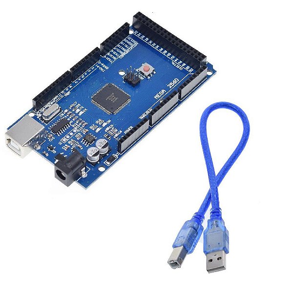 Mega 2560 R3 Ch340 - Placa Compatível Com Arduino + Cabo Usb