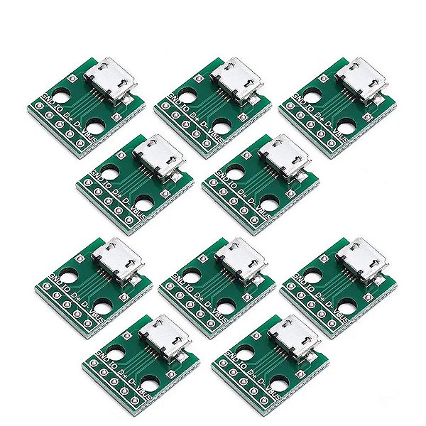 Módulo Adaptador Micro USB Fêmea Para DIP