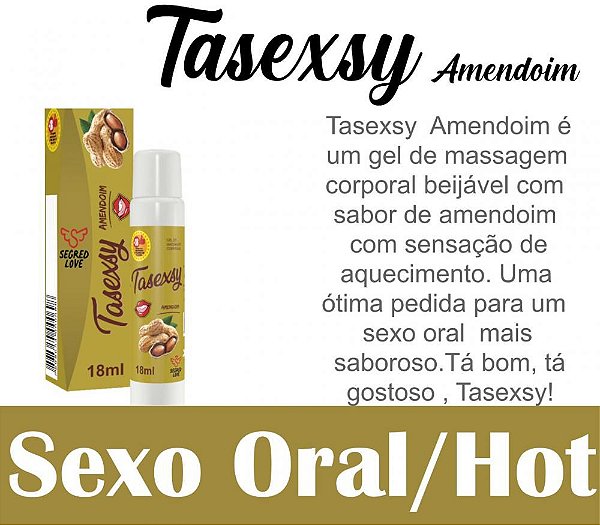 Tasexsy Amendoim 15ml Gel Beijável Segred Love