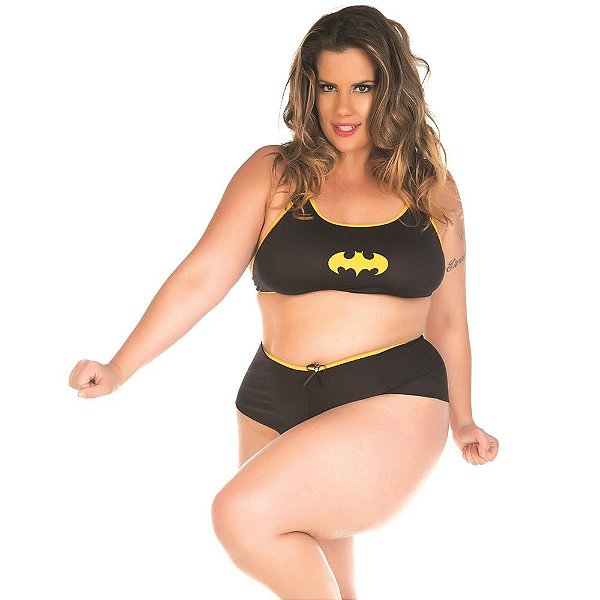 Mini Fantasia Plus Size Bat Girl Pimenta Sexy
