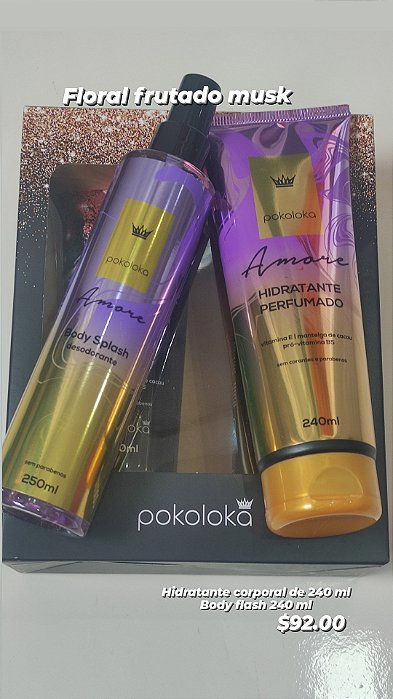 kits Body Splash 100ml+hidratante perfumado/240ml