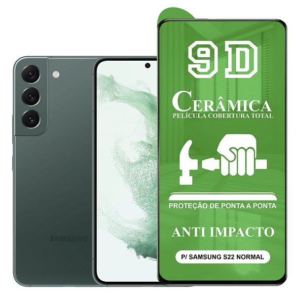 Película 9D Cerâmica P/ Samsung Galaxy S22 Normal - Protetora Anti Impacto Queda Choque Shock Flexível Nano Gel
