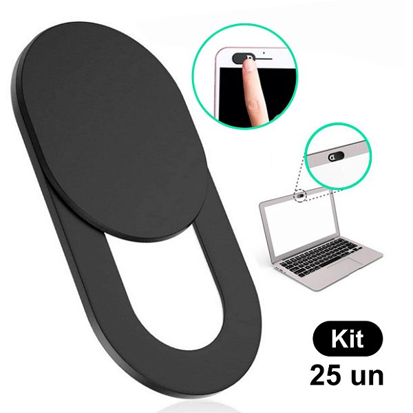 Kit 25x Tapa Câmera Webcam Cover Anti Espionagem