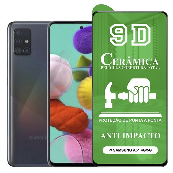 Película 9D Cerâmica Samsung A51 - Protetora Anti Impacto Queda Choque Shock Flexível Nano Gel