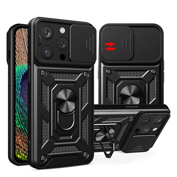 Capa Compatível com iPhone 15 Pro - Protetora Resistente Anti Impacto Queda Armor Militar