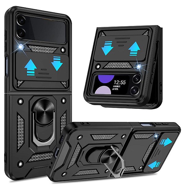 Capa Capinha Case para Samsung Galaxy Z Flip 3 - Protetora Resistente Anti Impacto Queda Armadura Militar