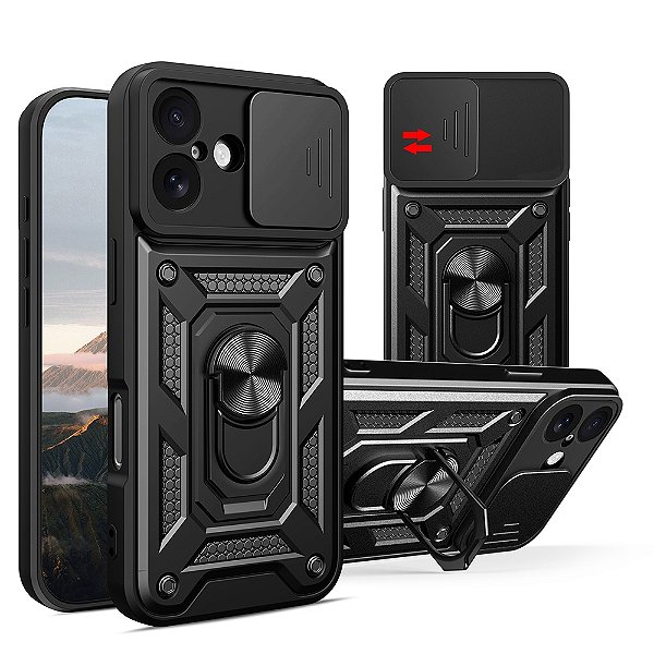 Capa Capinha Case Compatível com iPhone 17 Normal - Protetora Militar Resistente Anti Impacto Queda Armadura Defender