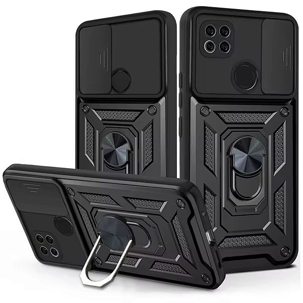 Capa Capinha Case para Redmi 10A - Protetora Resistente Anti Impacto Queda Armadura Militar Cor:Preto