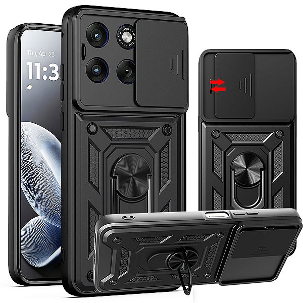 Capa Capinha Case P/ Motorola Moto Edge 70 Fusion + Plus - Militar Protetora Anti Impacto Queda Armadura Resistente