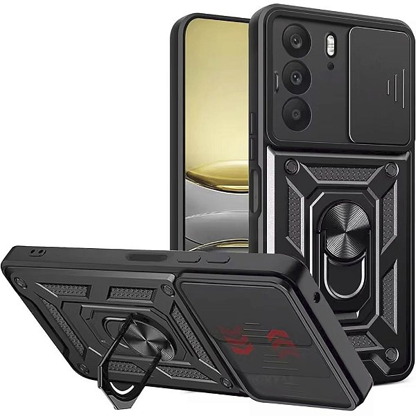 Capa Militar P/ Realme P3 Lite - Capinha Case Protetora Anti Impacto Queda Armadura Resistente