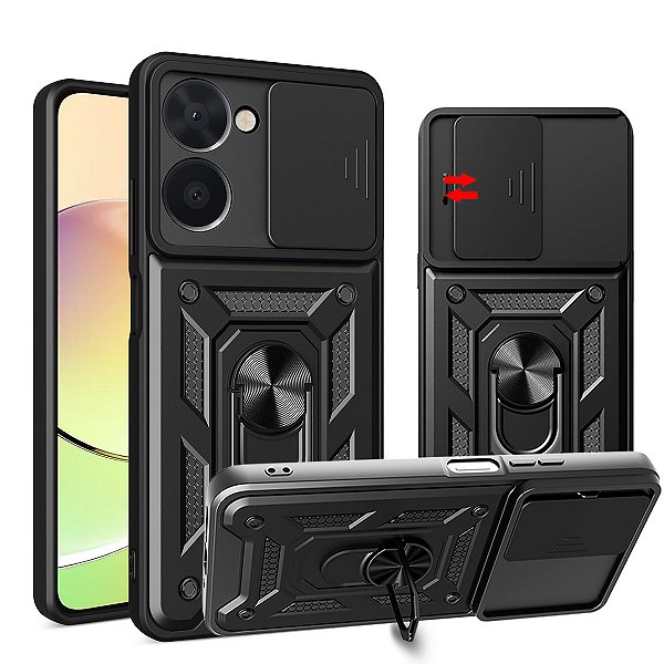 Capa Militar P/ Realme 10 4G - Capinha Case Protetora Anti Impacto Queda Armadura Resistente
