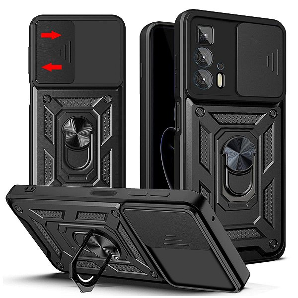 Capa Militar P/ Motorola Moto Edge 20 Pro - Capinha Case Protetora Anti Impacto Queda Armadura Resistente