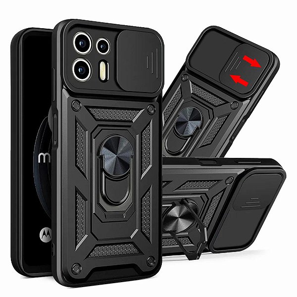 Capa Militar P/ Motorola Moto Edge 20 Fusion - Capinha Case Protetora Anti Impacto Queda Armadura Resistente