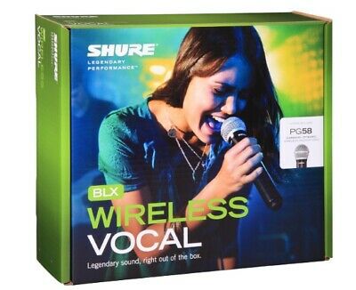 Microfone Shure BLX24/PG58 Microfone sem fio Shure BLX24-PG58 para Vocais e  Performances - Atual Music