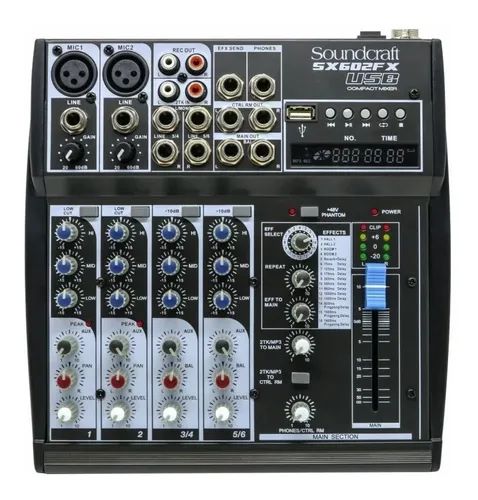 Mesa Soundcraft Sx602 Fx-usb 6 Canais