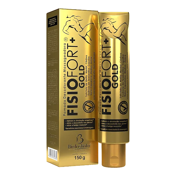 Pomada Desodorante Massageadora Fisiofort+ Gold 150g - Bio Instinto Cosméticos