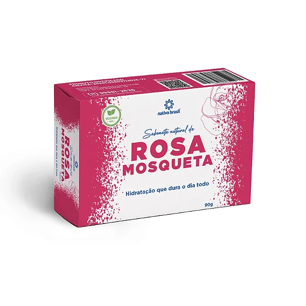 3BSabonete em Barra Rosa Mosqueta 90g - Nativa Brasil