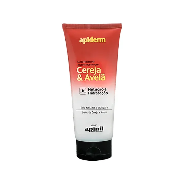 Loção Hidratante Corporal Apiderm Cereja e Avelã 190g - Apinil Cosméticos