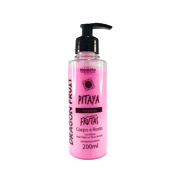 Hidratante Corpo e Rosto Pitaya 200ml - Rhenuks Cosméticos