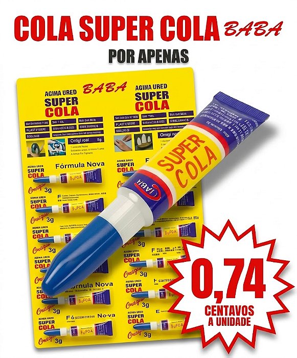 Super Cola Bond Cola Tudo 3g