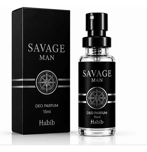 Mini Perfume Savage Man unisex 15ml Longa Duração
