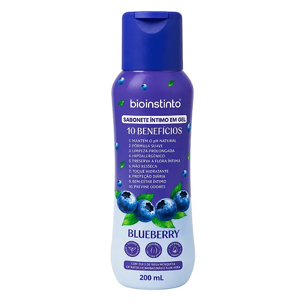 Sabonete Intimo em Gel 10 Benefícios Blueberry 200ml