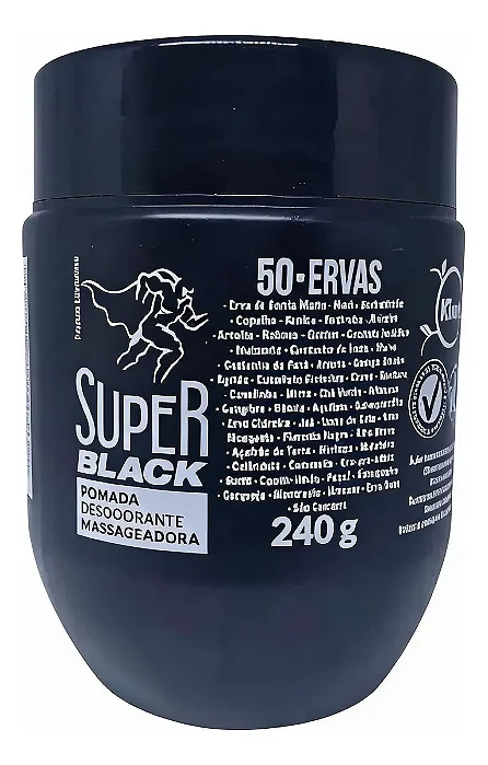 Pomada Massageadora Super Black 50 Ervas 240g