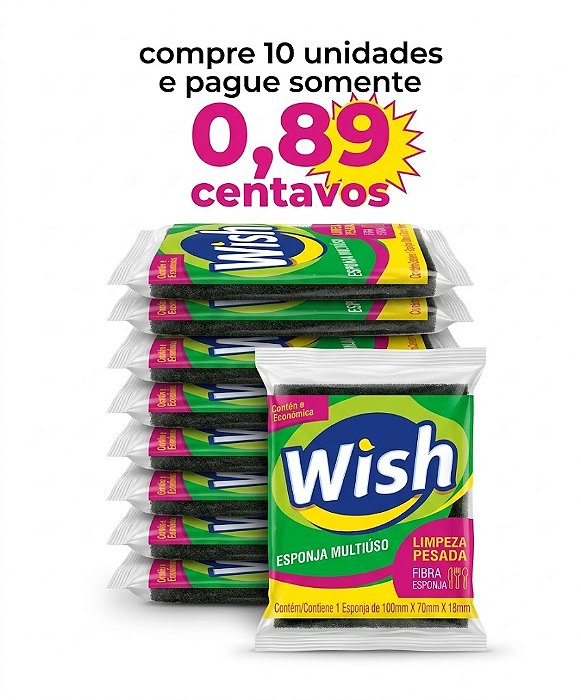 esponja wish pacote com 30