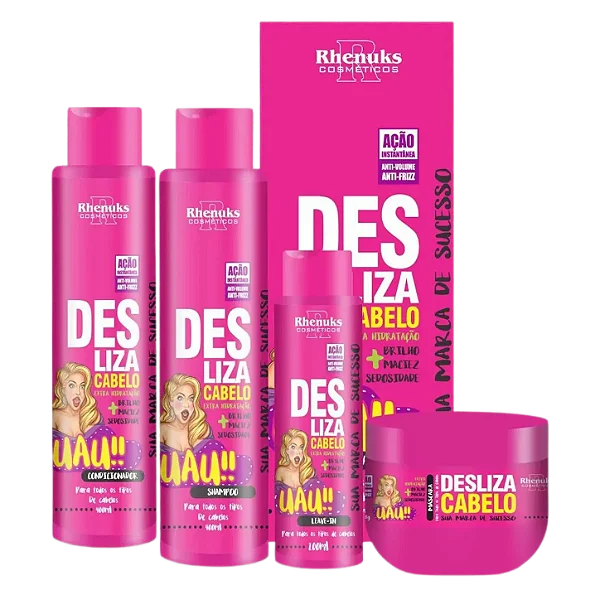 Kit Capilar Desliza Cabelo Rhenuks Cosméticos