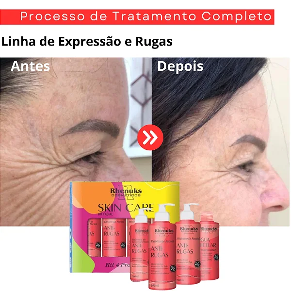 Kit Skin Care Anti Rugas Rhenuks Cosméticos