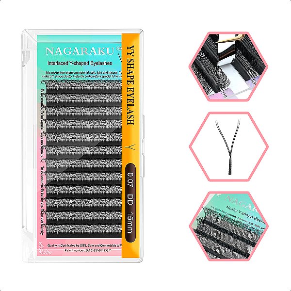 Cílios Nagaraku Y Mix e Tamanho Único - Volume Brasileiro
