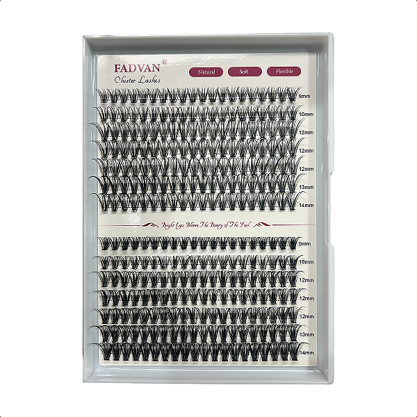 Cílios Fadvan Tufinho Diy Cluster Mix 2 Em 1