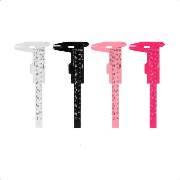 Paquímetro Plástico para Design de Sobrancelhas 12cm