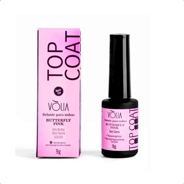 Top Coat – Butterfly Pink Frasco - Vòlia