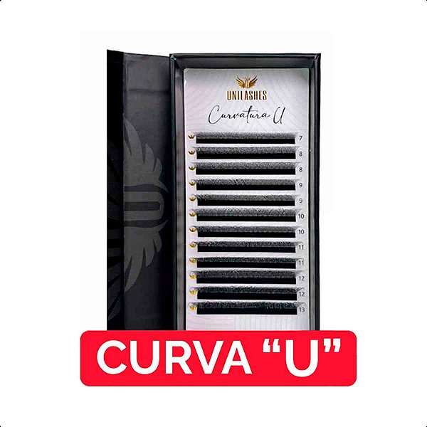 Cílios Unilashes W 3D Curva U Mix e Tamanho Único - Volume Egípcio