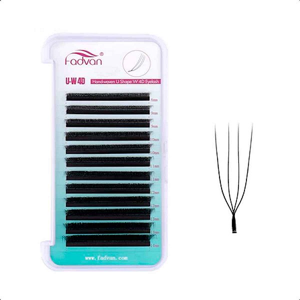 Cílios Fadvan U-W 4D Mix e Tamanho Único