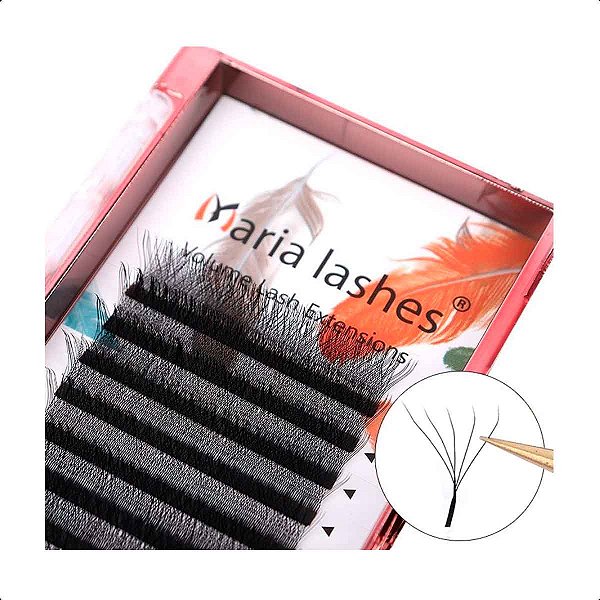Cílios Maria Sasha W 5D Curva M Mix e Tamanho Único - Volume Egípcio