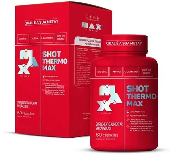 SHOT THERMO MAX 60 CÁPSULAS - MAX TITANIUM