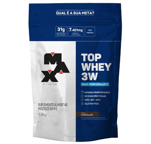 TOP WHEY 3W MAIS PERFORMANCE 1.8KG - MAX TITANIUM
