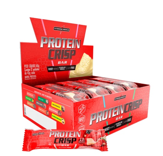 PROTEIN CRISP BAR (12 UNID. DE 45G) - INTEGRALMÉDICA