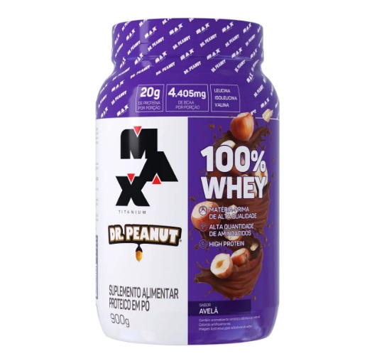 100% WHEY 900G DR. PEANUT - MAX TITANIUM