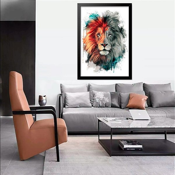 Quadro Leão 40x60