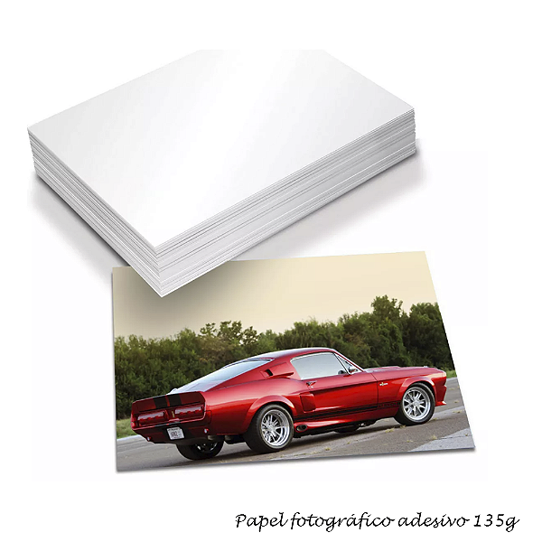 Papel fotográfico adesivo 135g A4 com 20 folhas