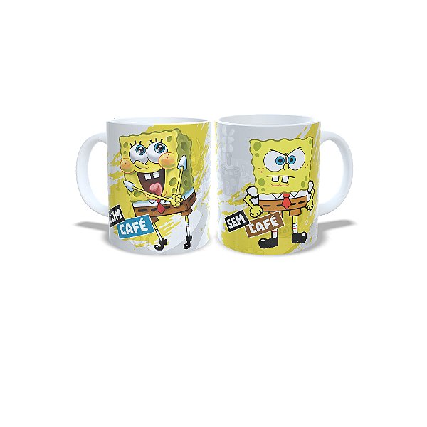 Caneca Personalizada Bob Esponja com café e sem Café Ref-010