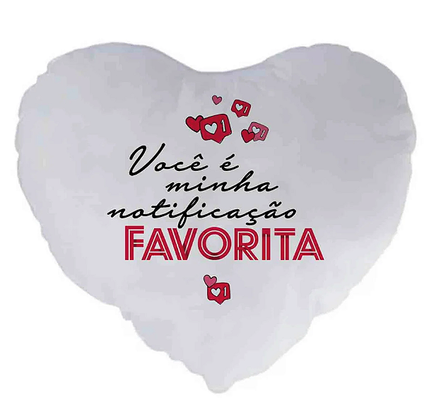 Almofada formato de coração Personalizada